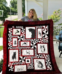 Personalized When Cat Prowl Quilt Blanket Bedding Set for Home Decoration and Family Gifts