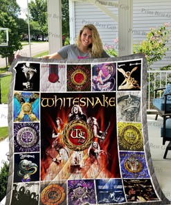 Personalized Whitesnake Poster Quilt Bedding Set - Great for Bedroom Decor and Family Gifts