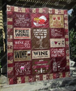 Personalized Wine Tasting Quilt Blanket Great Gifts for Family