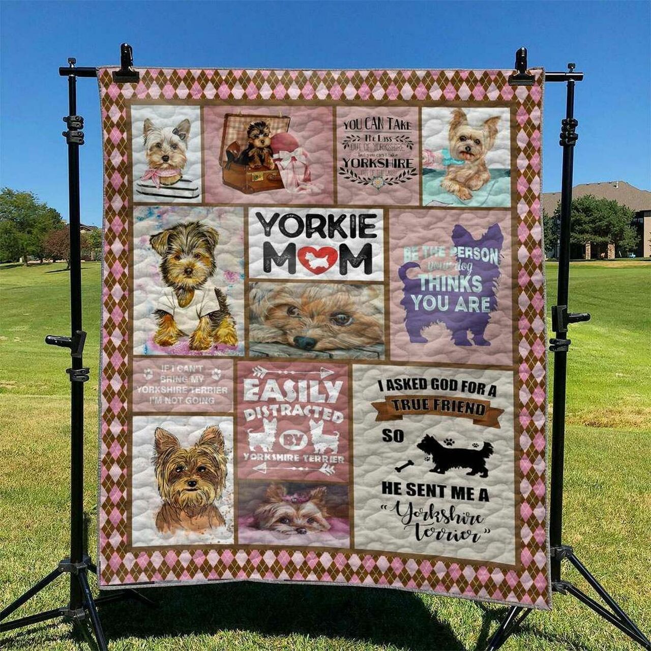 Personalized Yorkie Bedding Set Blanket - Great for Bedroom Decoration and Family Gifts