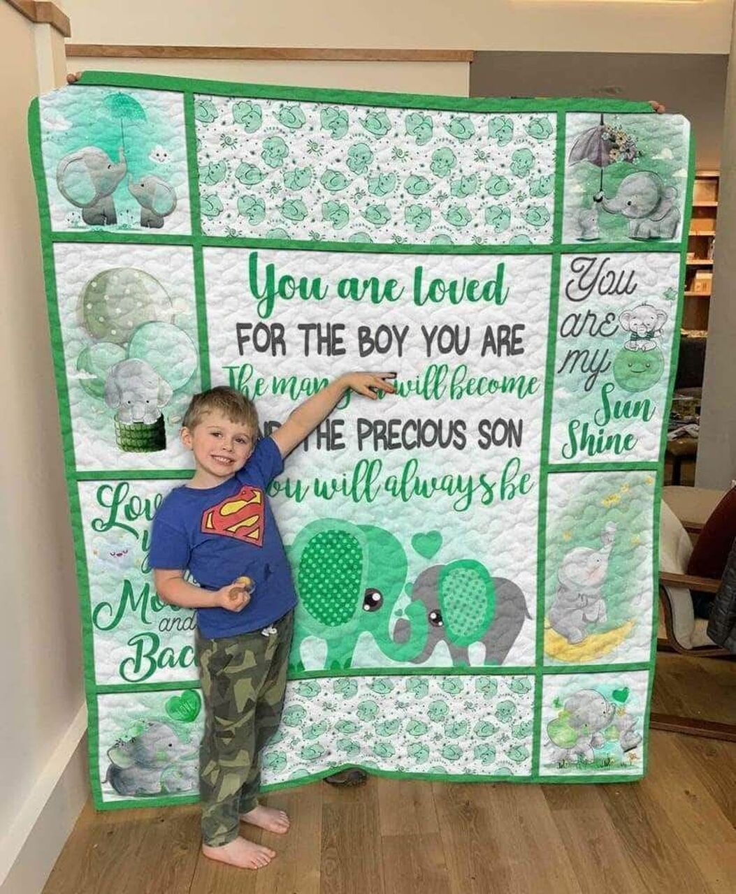 Personalized You Are Loved Quilt Bedding Set - Great for Bedroom Decor and Family Gifts