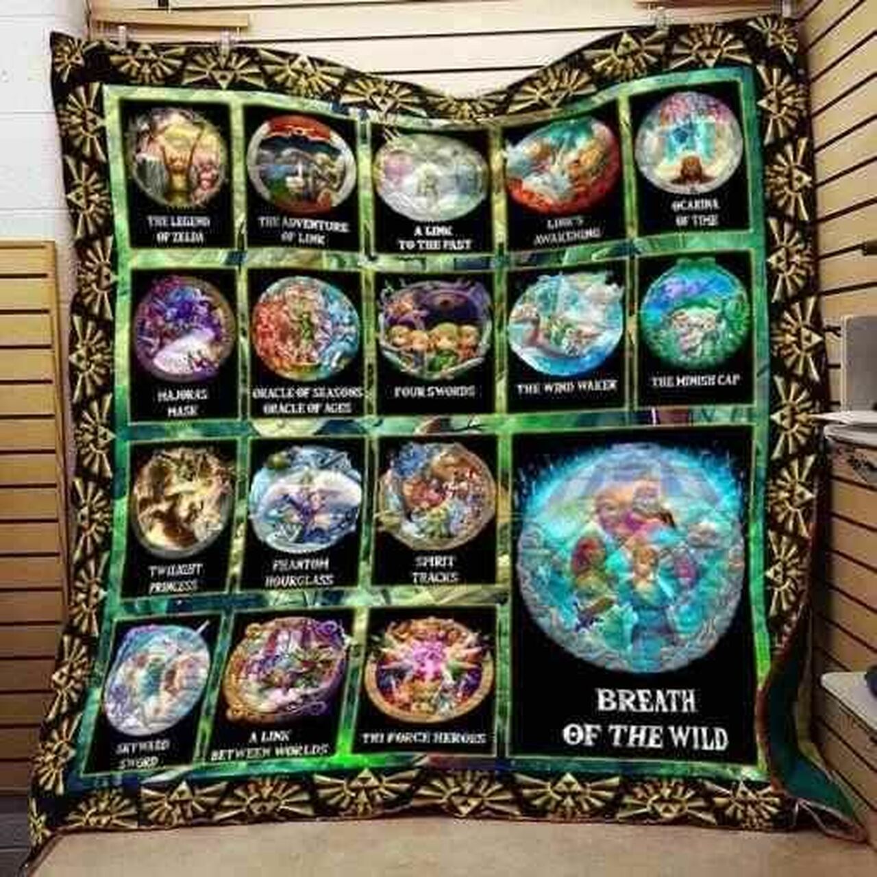 Personalized Zelda All Games Quilt Bed Set Blanket - Great for Bedroom Decoration and Family Gifts