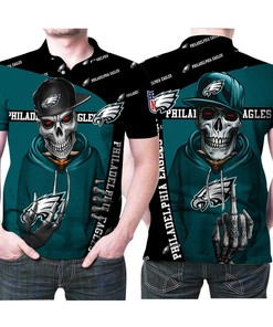 Philadelphia Eagles Hip Hop Skull Cool Logo Snapback Hoodie 3D Printed Gift For Philadelphia Eagles Fan Polo Shirt