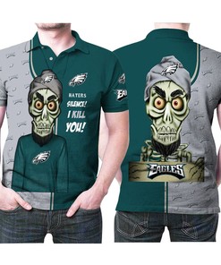 Philadelphia Eagles Puppet Haters Silence I Kill You 3D Printed Gift For Philadelphia Eagles Fan Polo Shirt