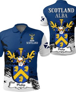 Philip Scottish Family Crest Scotland Special Polo Shirt - Golf Shirt