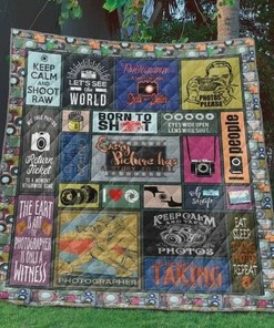 Photographer Photo Keep Calm And Shoot Quilt Bedding Set Blanket, FatherS Day,