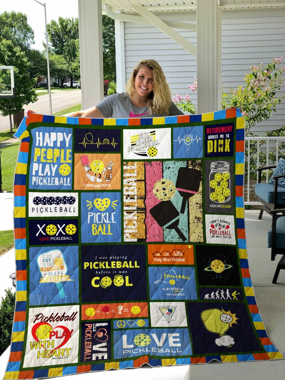 Pickleball I Was Playing Pickleball Before I Was Cool Quilt Bedding Set Blanket