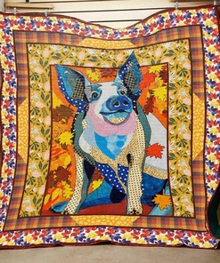 Pig Art Quilt Bedding Set Blanket