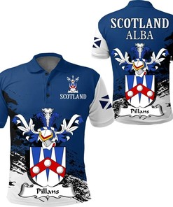 Pillans Scottish Family Crest Scotland Special Polo Shirt - Golf Shirt