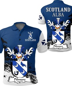 Pilmure Scottish Family Crest Scotland Special Polo Shirt - Golf Shirt