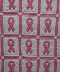 Pink Ribbons Quilt Bedding Set - Perfect for Breast Cancer Awareness and Family Gifts