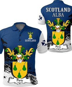 Pirie Scottish Family Crest Scotland Special Polo Shirt - Golf Shirt
