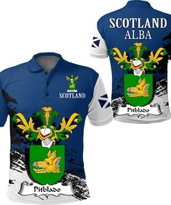 Pitblado Scottish Family Crest Scotland Special Polo Shirt - Golf Shirt