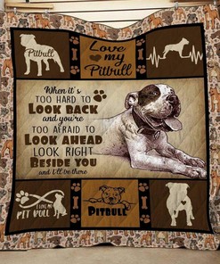 Pitbull Dog Personalized Quilt Bedding Set Aq for Bedroom Decor and Family Gifts