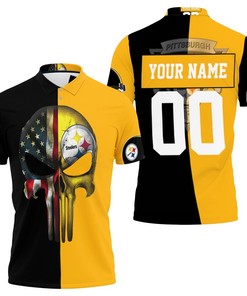 Pittsburgh Steelers American Skull 2020 Nfl Personalized Polo Shirt