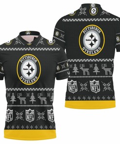 Pittsburgh Steelers Christmas 3D Polo Shirt