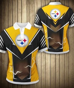 Pittsburgh Steelers Flame Polo Shirt