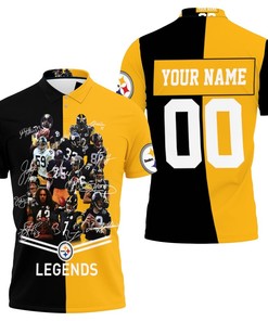 Pittsburgh Steelers Great Players Signature Legends 2020 Nfl Personalized Polo Shirt