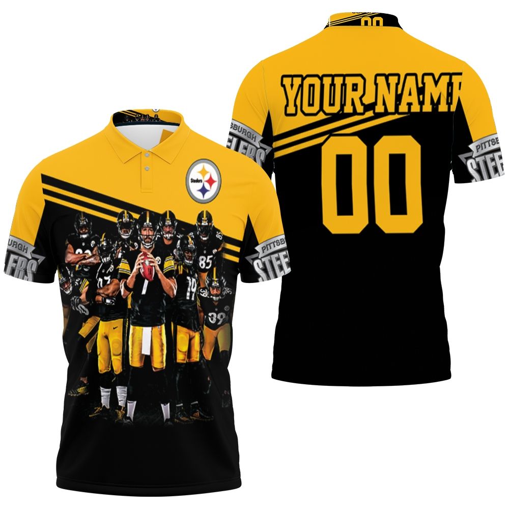 Pittsburgh Steelers Great Players Team Metal Steelers Jersey 2020 Nfl Season Personalized Polo Shirt