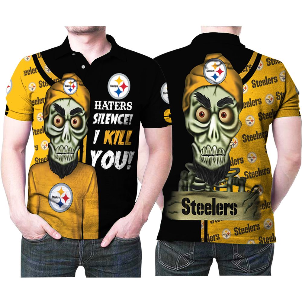 Pittsburgh Steelers Haters Silence I Kill You 3D Printed Gift For Steelers Fan 2 Polo Shirt