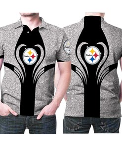 Pittsburgh Steelers Heart Logo Twinkle 3D Printed Gift For Pittsburgh Steelers Fan 2 Polo Shirt