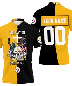 Pittsburgh Steelers One Nation Under God Great Players Team 2020 Nfl Personalized Polo Shirt