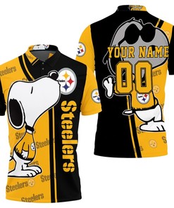 Pittsburgh Steelers Snoopy 3D Personalized Polo Shirt