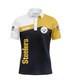 Pittsburgh Steelers Women's Button Up Polo Shirt