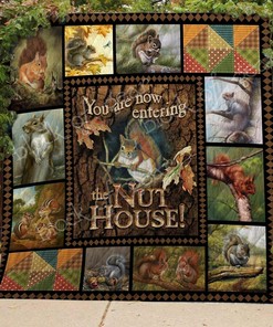 Playful Nut House Quilt Bedding Set Blanket - Ideal for Home Decoration and Gift Giving
