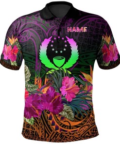 Pohnpei Personalised Polo - Summer Hibiscus