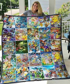 Pokemon Personalized Blanket Quilt Bed Set for Picnic Hobby
