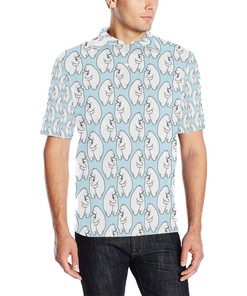 Polar Bear Pattern Print Design Pb08 Men Polo Shirt