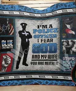 Police Officer Quilt Blanket Bedding Set, Great for Bedroom Decoration and Family Gifts