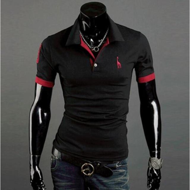 Polo Shirt Mens Casual Deer Embroidery - Image 3