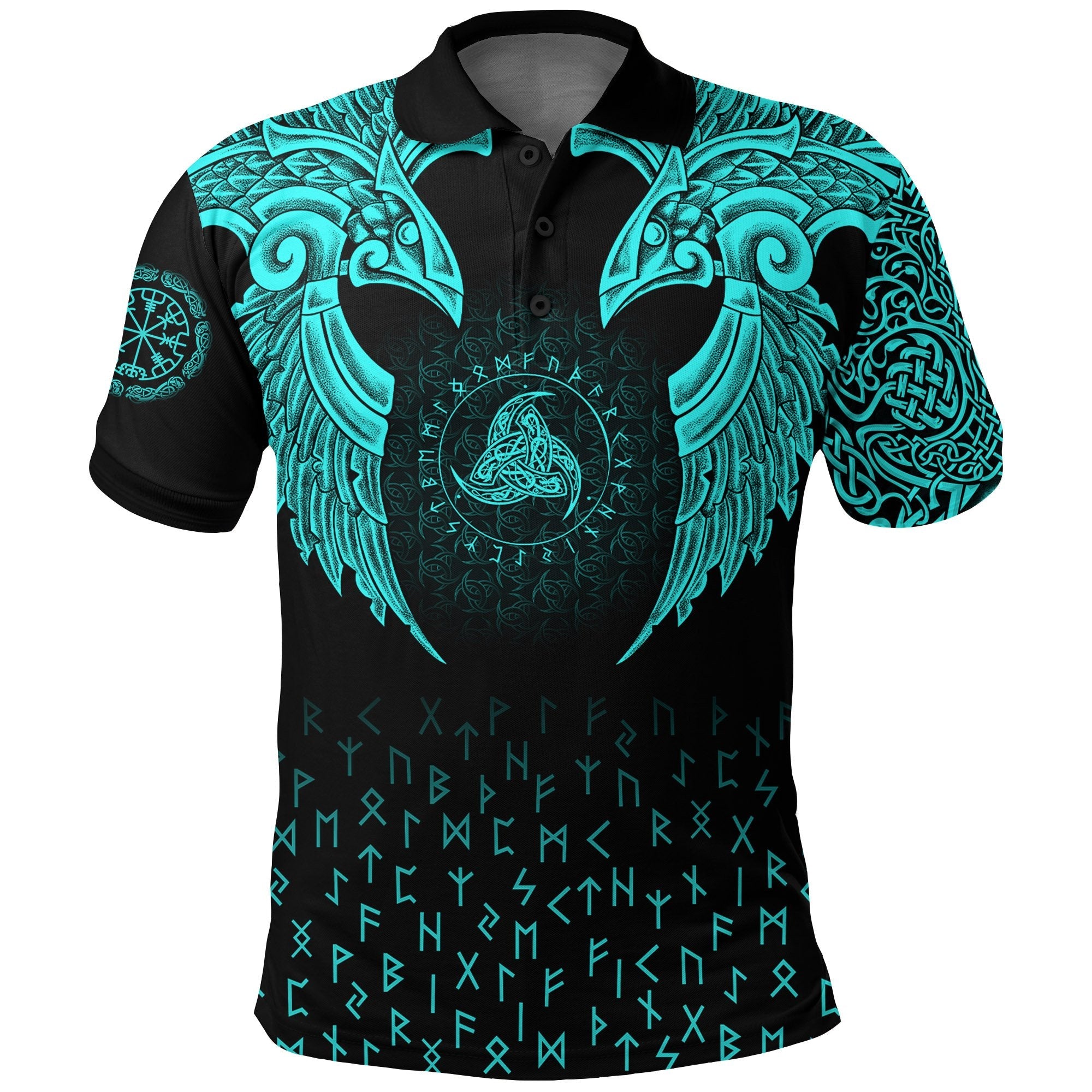 Polo Shirt - Nordic Raven Tattoos for Viking Lovers