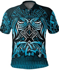 Polo Shirt - Othala and Raven Blue