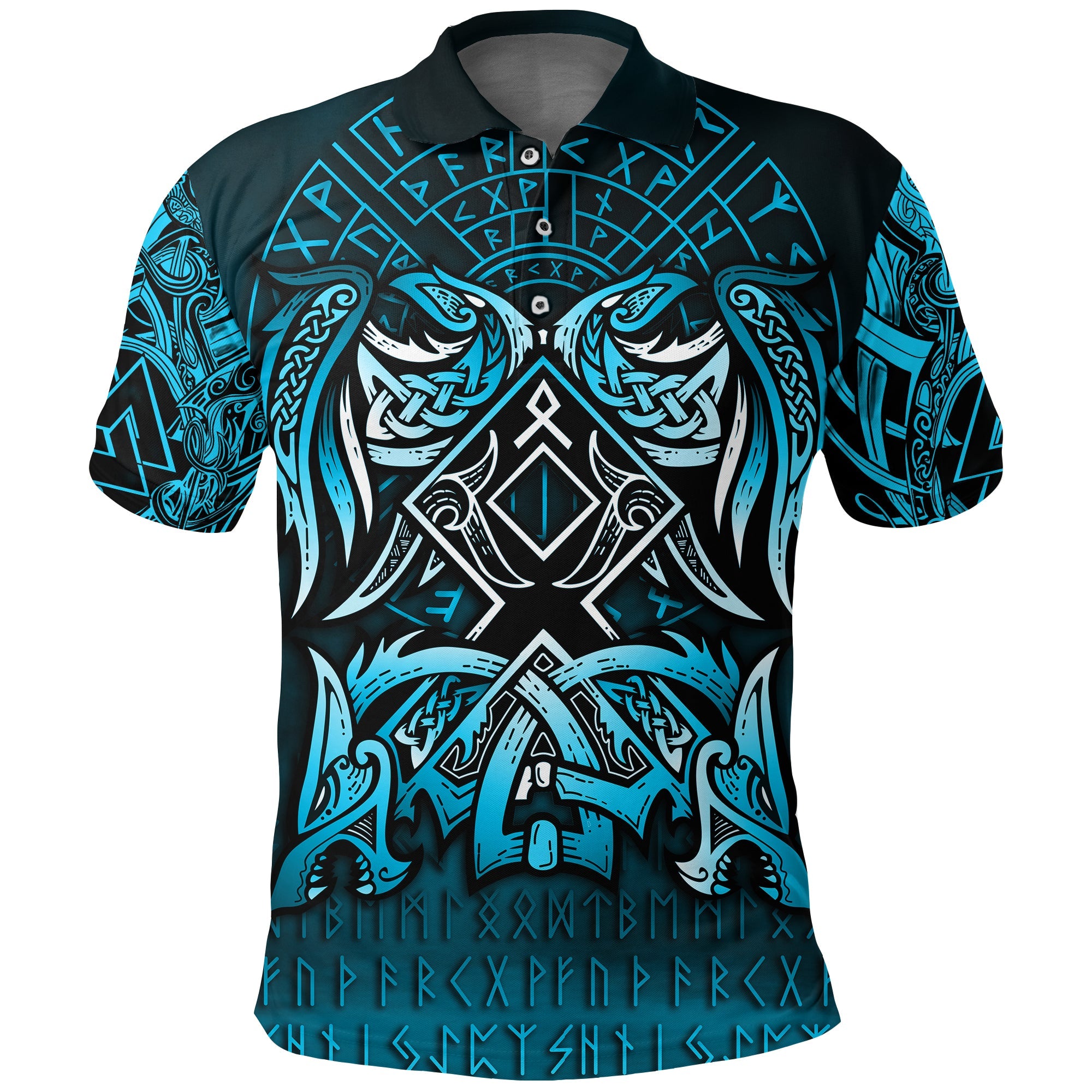 Polo Shirt - Othala and Raven Blue
