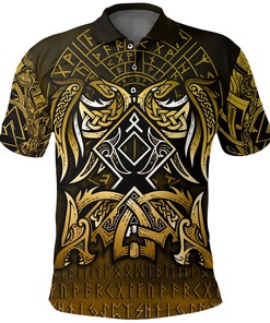 Polo Shirt - Othala and Raven Golden