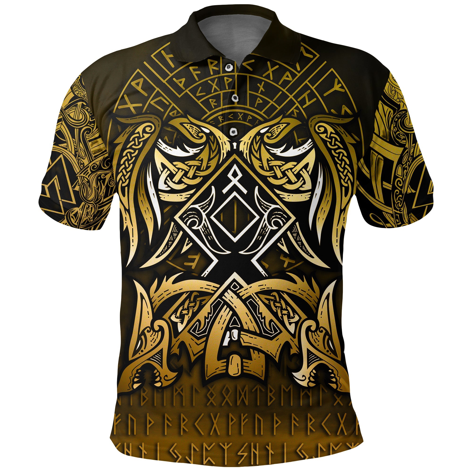 Polo Shirt - Othala and Raven Golden