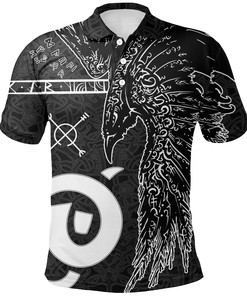 Polo Shirt - Raven Norse mythology Tattoo