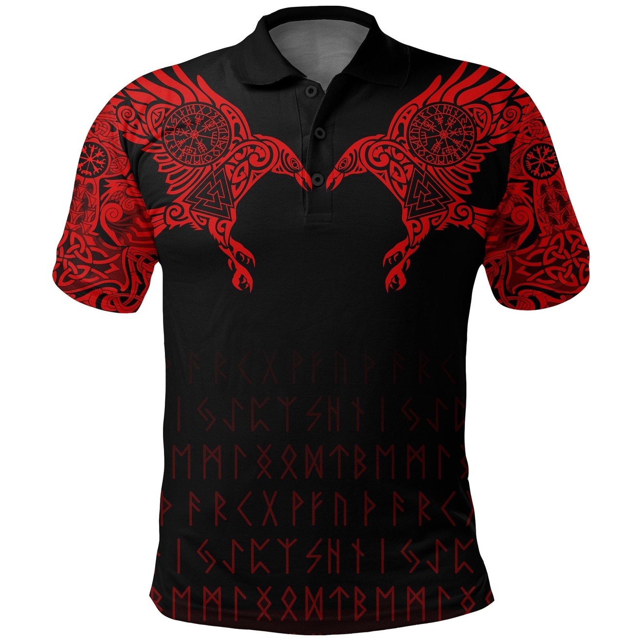 Ramsay Modern Tartan Polo Shirt Viking Wolf main image 1