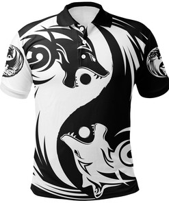 Polo Shirt - Ying Yang Wolf