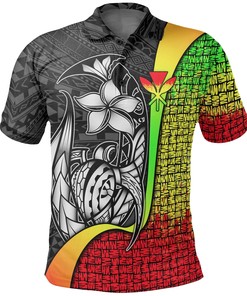 Polynesian Hawaii Polo Shirt Kanaka Maoli Reggae - Turtle with Hook