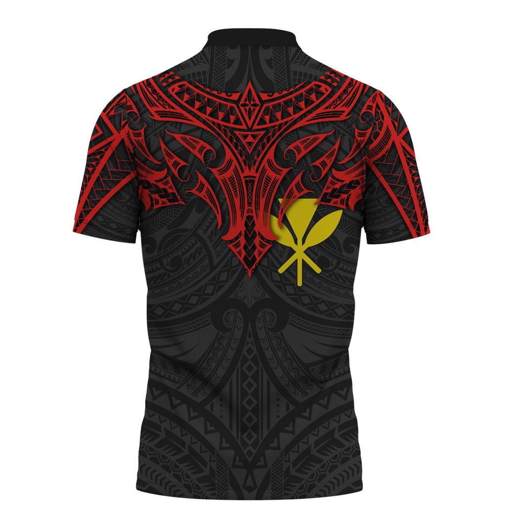 Hawaii Polo Shirt Lowpolly Pattern with Polynesian Motif main image 1