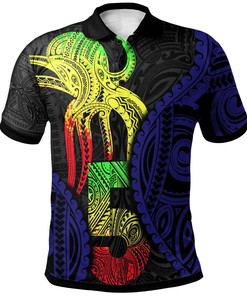 Polynesian Polo Shirt - Polynesian Octopus Number Style Five