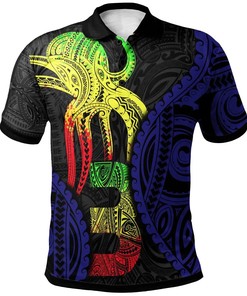 Polynesian Polo Shirt - Polynesian Octopus Number Style Three
