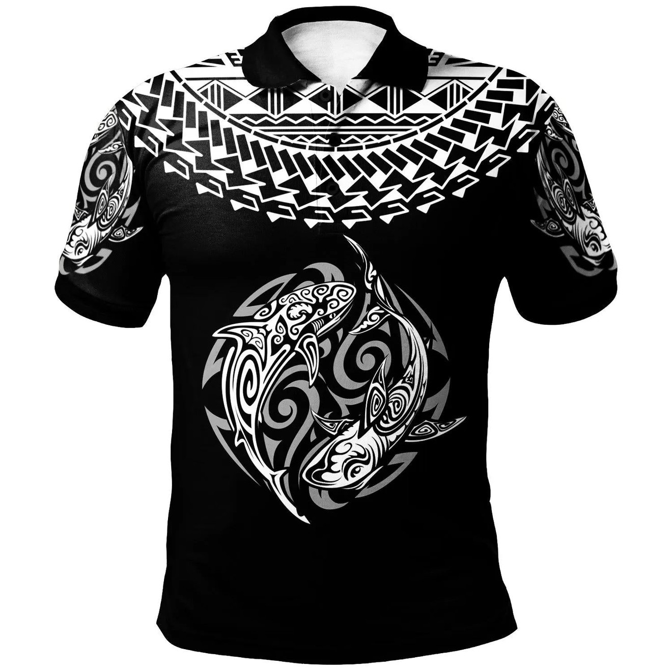 Custom Polynesian Polo Shirt Dashiki With Polynesian Tattoo Royal Golden Version LT14 main image 1