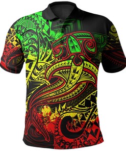 Polynesian Polo Shirt - Reggae Shark Polynesian Tattoo