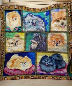 Pomeranian Love Quilt Bedding Set Personalized for Home Decoration and Family Gifts