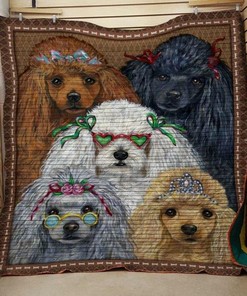Poodle 8030082 Quilt Blanket Bedding Set, Great for Bedroom Decor and Family Gifts